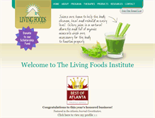 Tablet Screenshot of livingfoodsinstitute.com